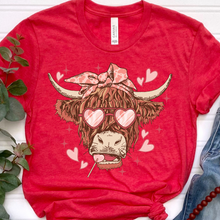 Load image into Gallery viewer, Valentine&#39;s Cow DTF Print