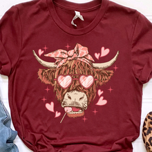 Load image into Gallery viewer, Valentine&#39;s Cow DTF Print