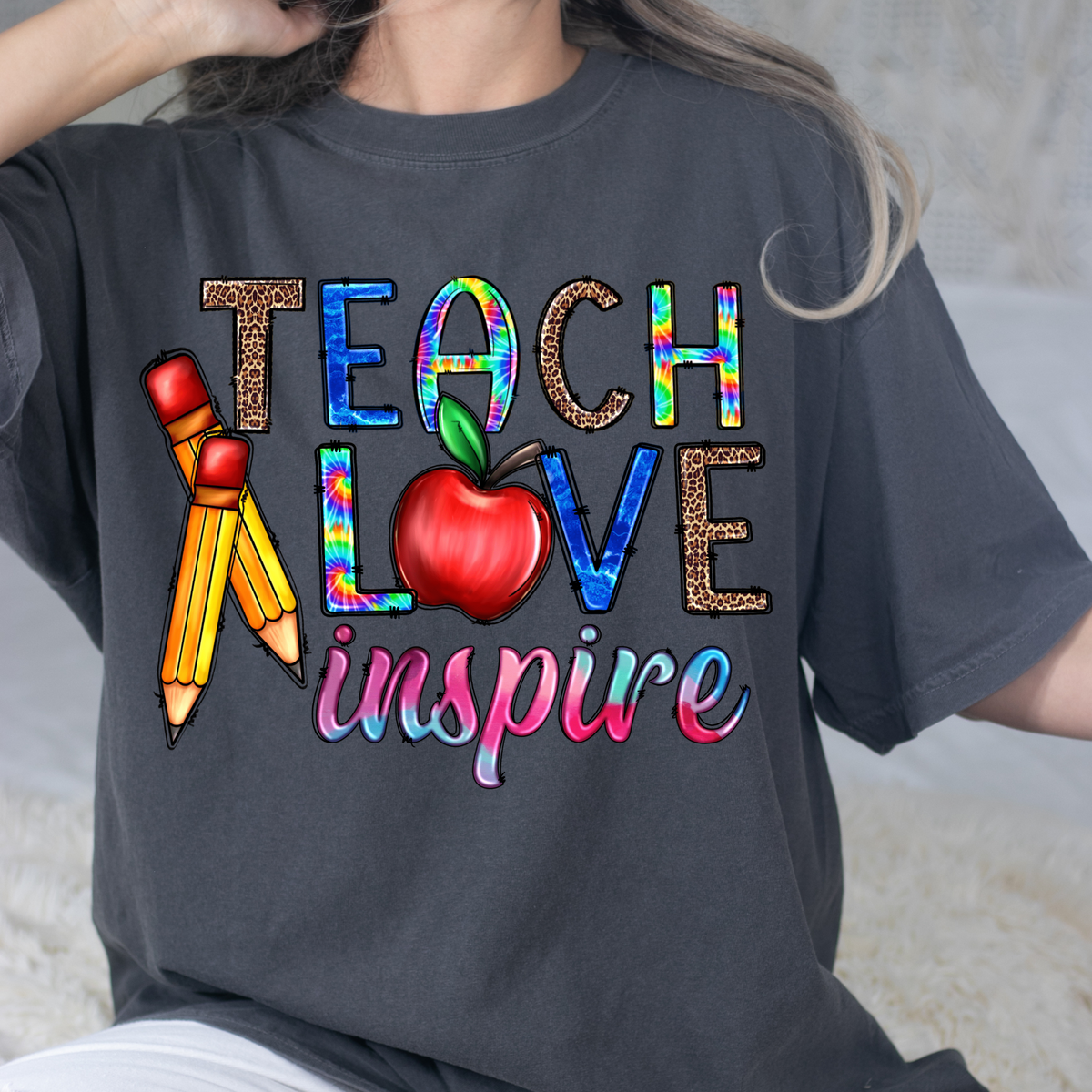 Teach Love Inspire 2 DTF Print Crawford Country Store