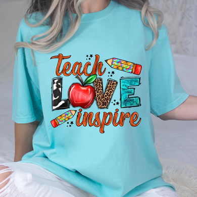 Teach Love Inspire 3 DTF Print