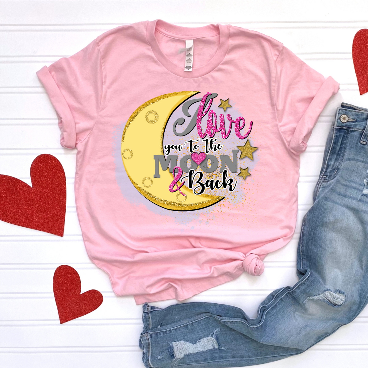 Love you to the Moon DTF Print Crawford Country Store