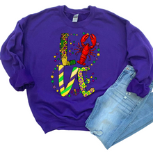 Load image into Gallery viewer, Mardi Gras and Crawfish DTF Print