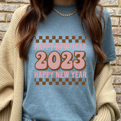 Happy New Year 2023 DTF Print