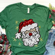 Load image into Gallery viewer, Glitter Santa DTF Print