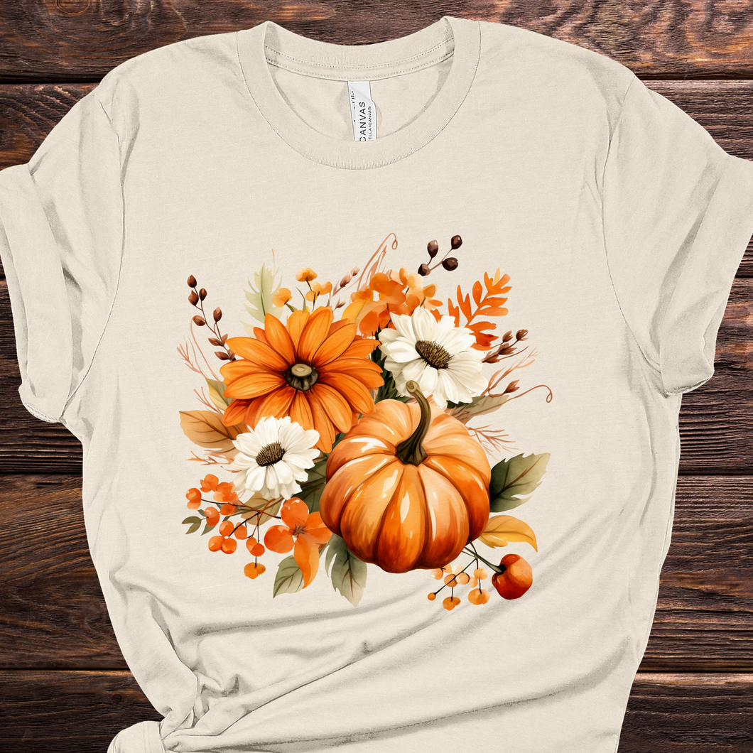 Pumpkin Florals DTF Print