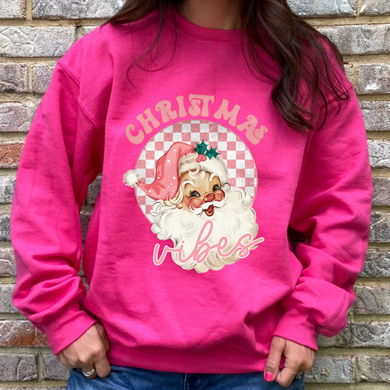 Christmas Vibes Pink 2 DTF Print