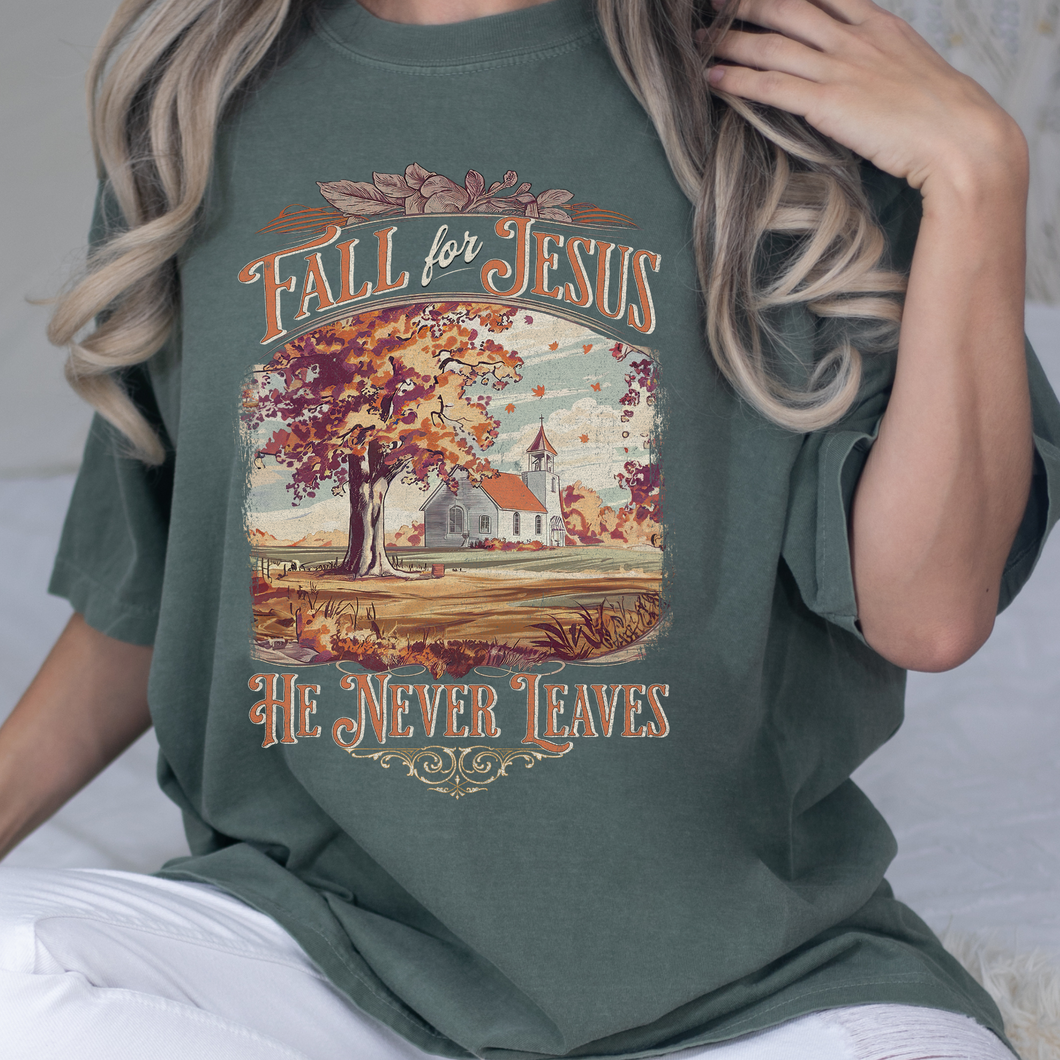 Fall for Jesus DTF Print