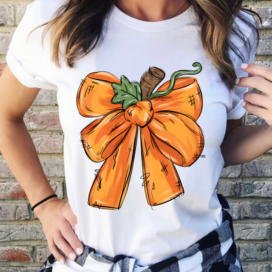 Pumpkin Bow DTF Print