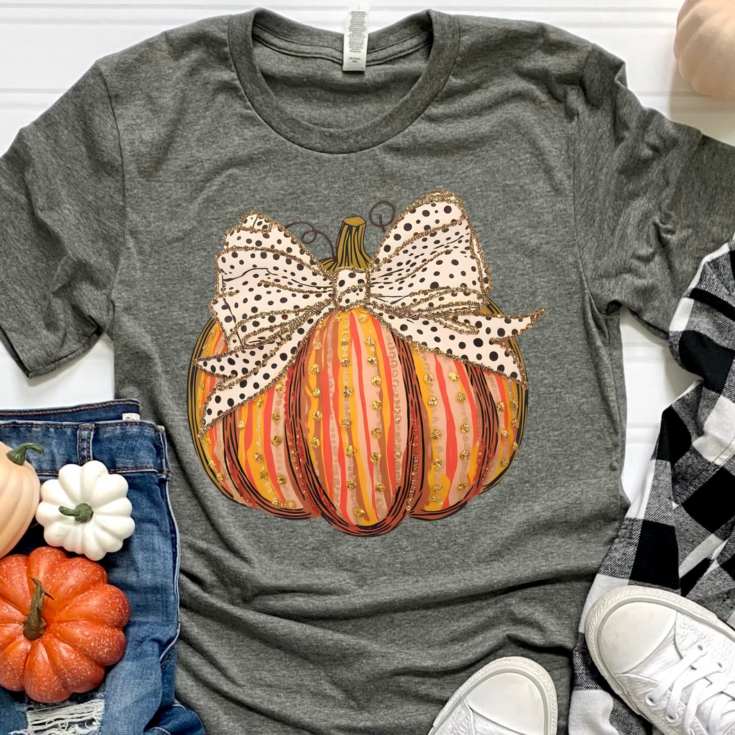 Polka Dot Pumpkin DTF Print