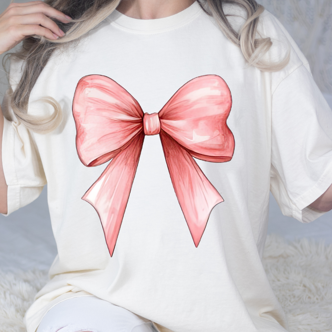 Blush Bow DTF Print