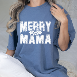 Merry Mama White DTF Print