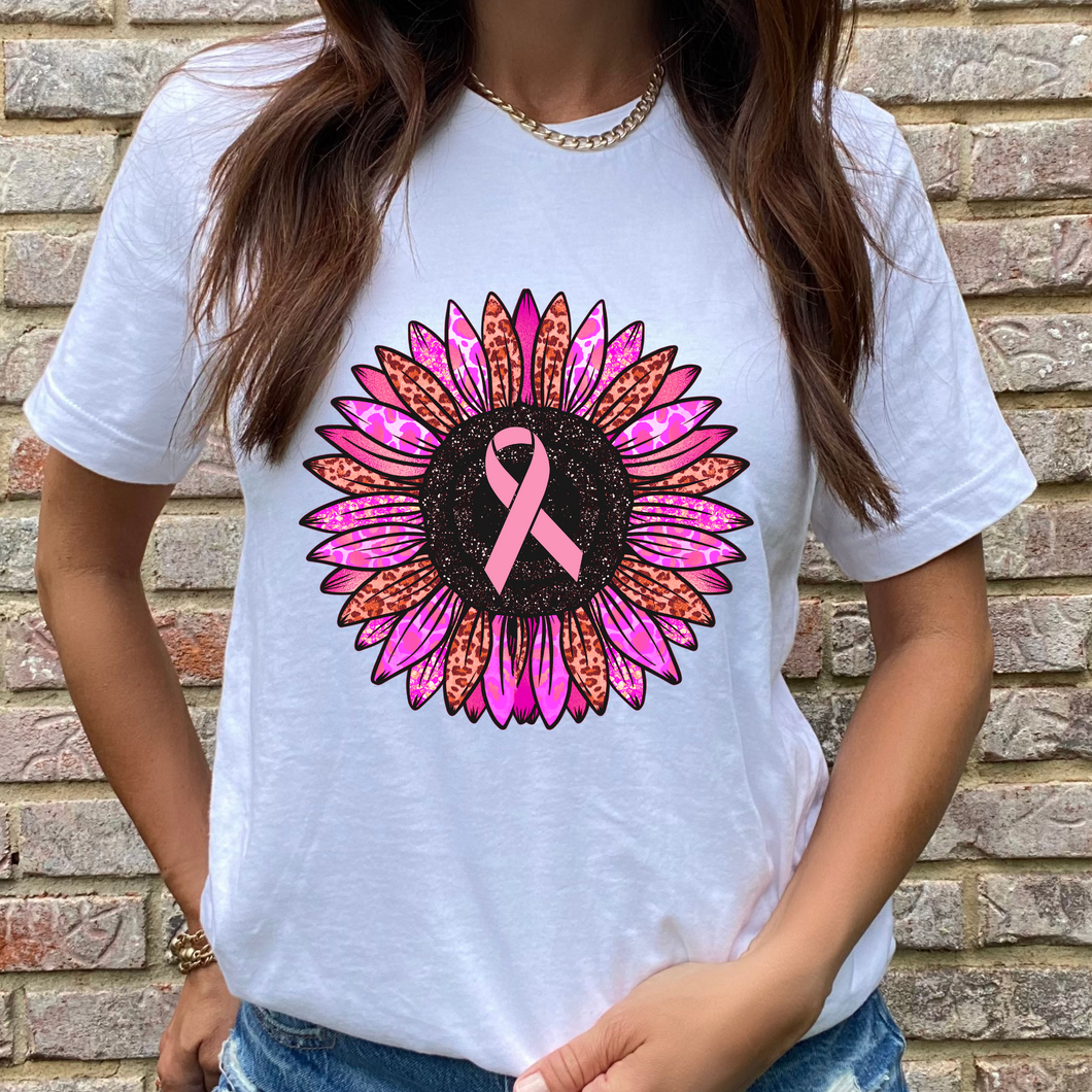 Breast Cancer Sunflower DTF Print