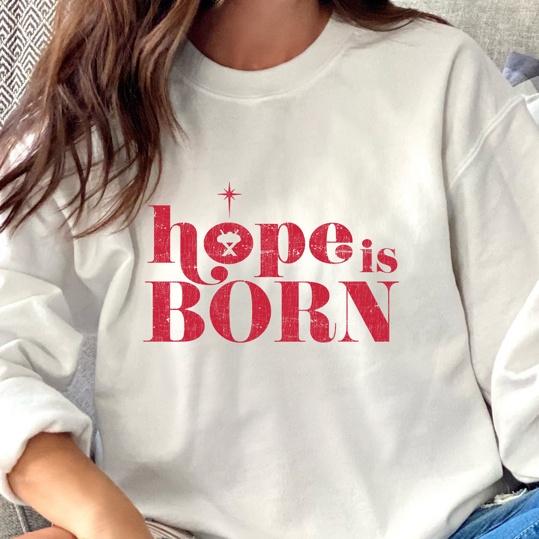 Hope is Born Red DTF Print