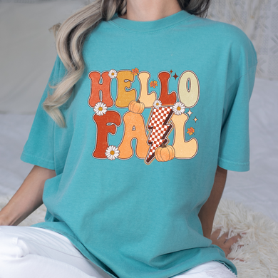 Hello Fall Distressed DTF Print