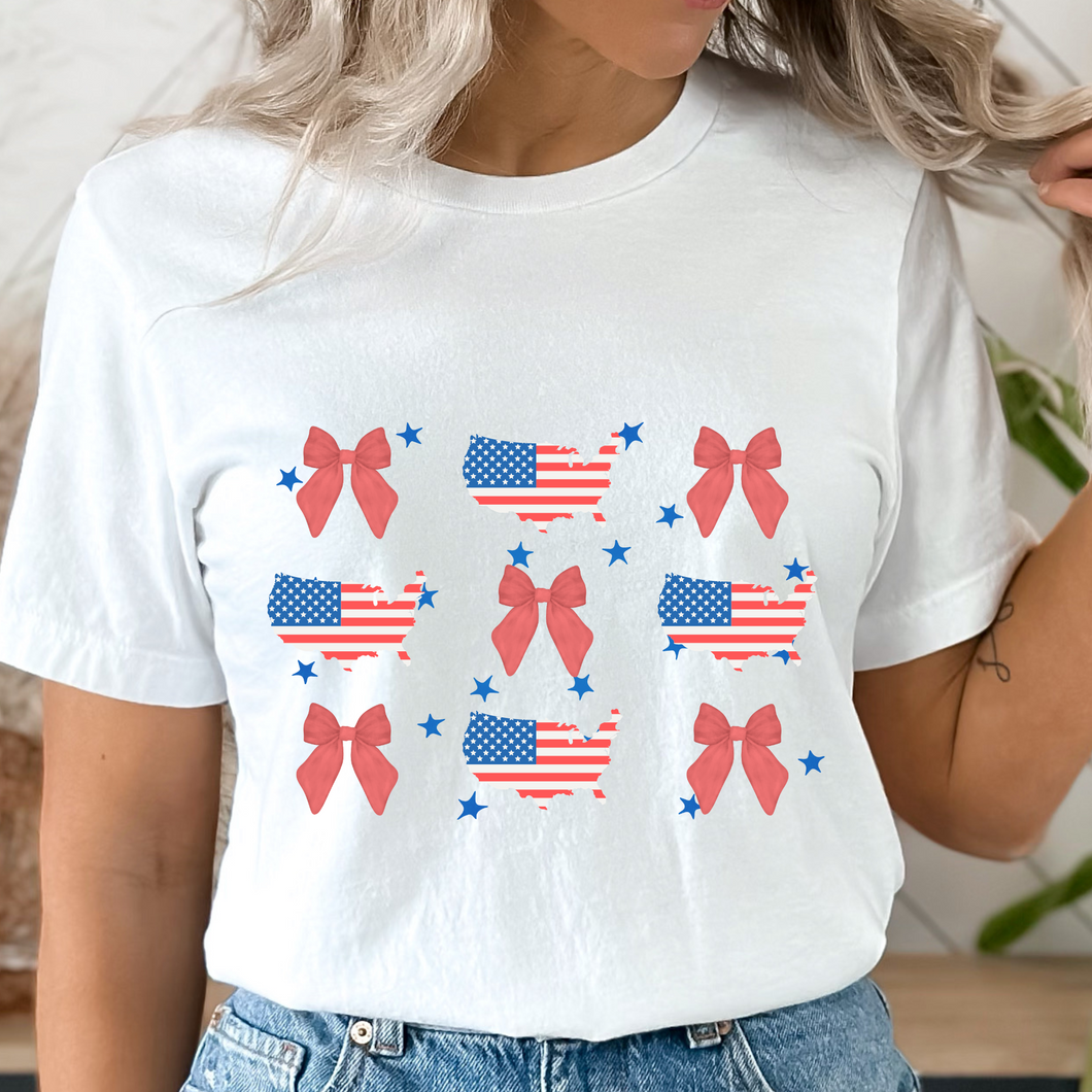 USA Bows DTF Print