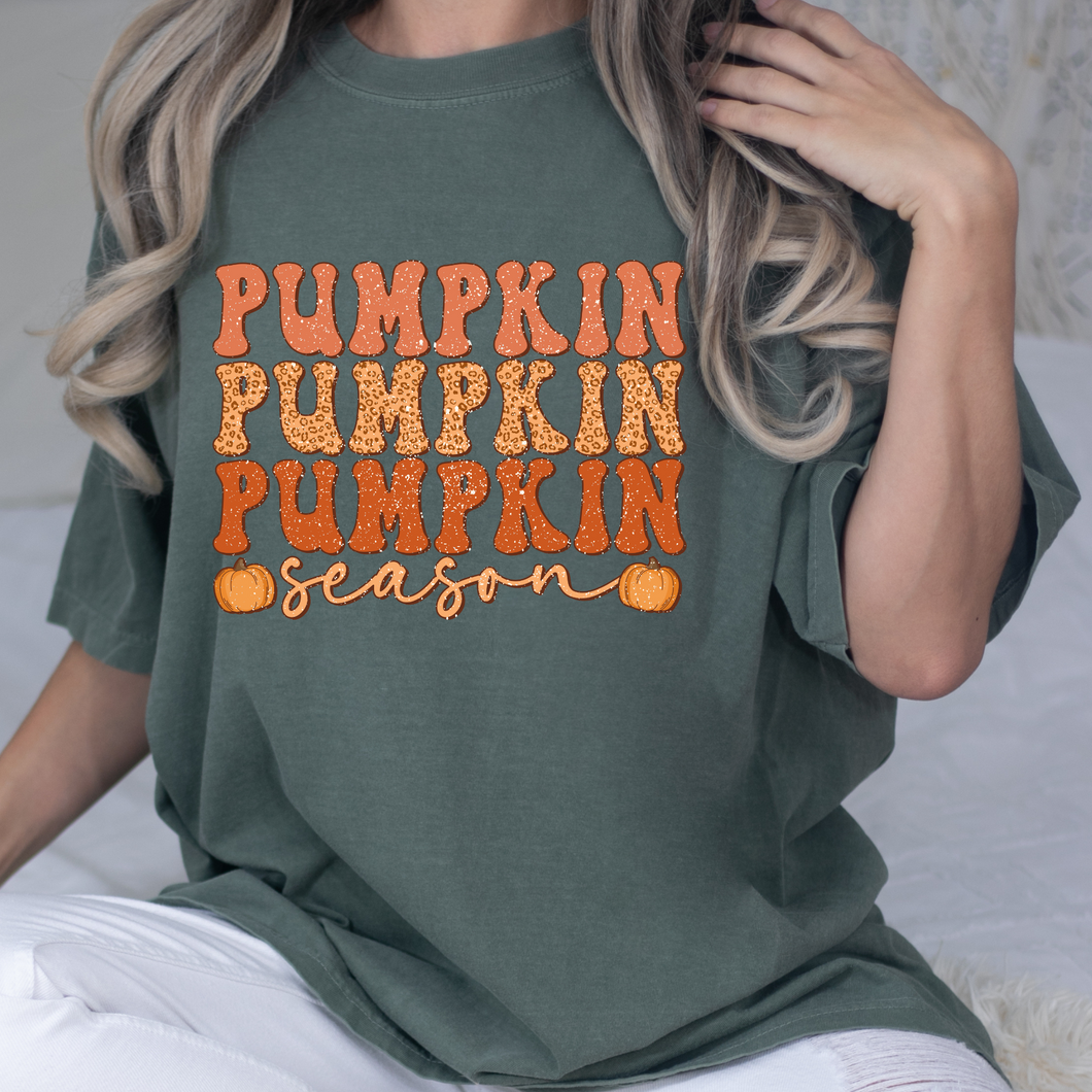 Pumpkin Season Distressed DTF Print