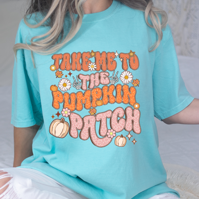 Pumpkin Patch Distressed DTF Print