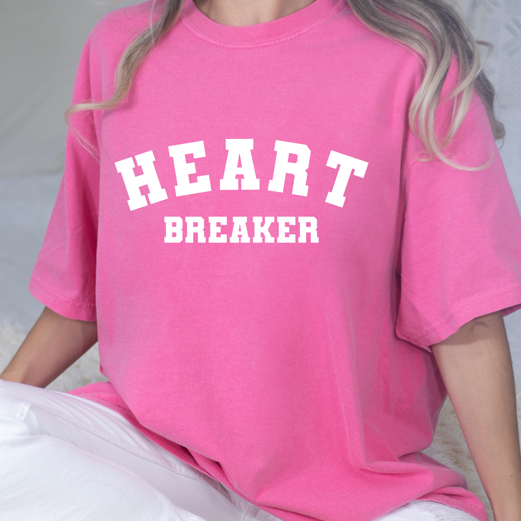 Heart Breaker White DTF Print