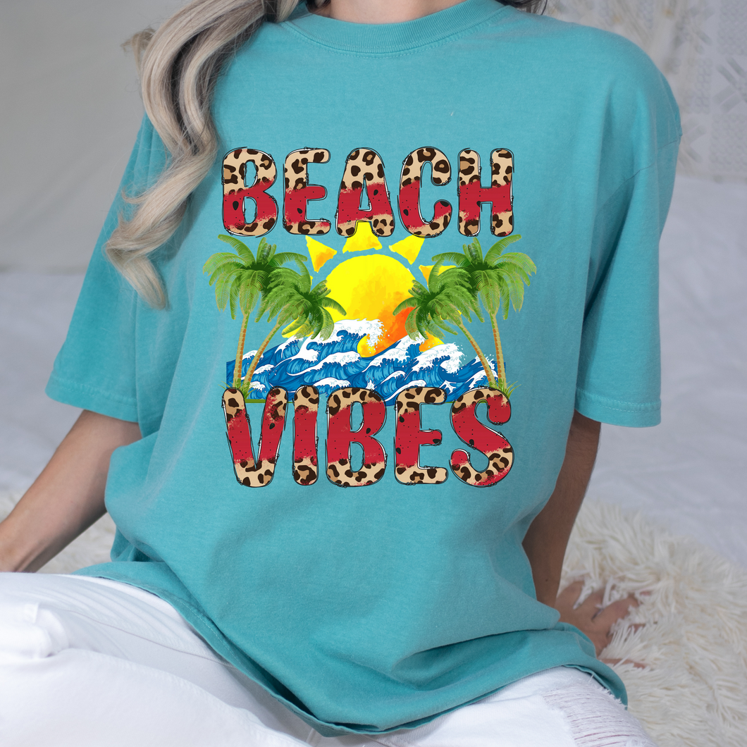 Beach Vibes Sunset DTF Print