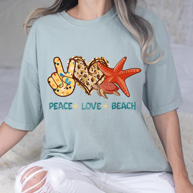 Peace Love Beach DTF Print