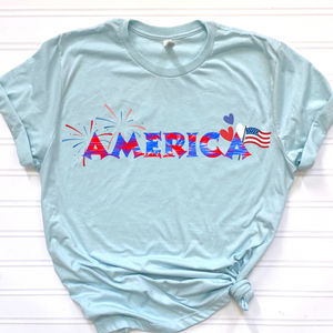 America Tie-Dye DTF Print