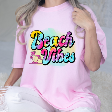 Beach Vibes Tie Dye DTF Print