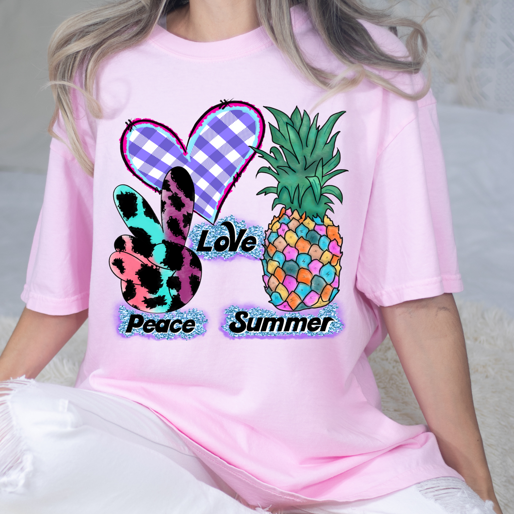 Peace Love Summer DTF Print