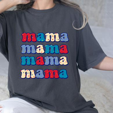 Red White & Blue Mama DTF Print