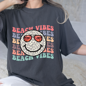 Beach Vibes Smiley DTF Print