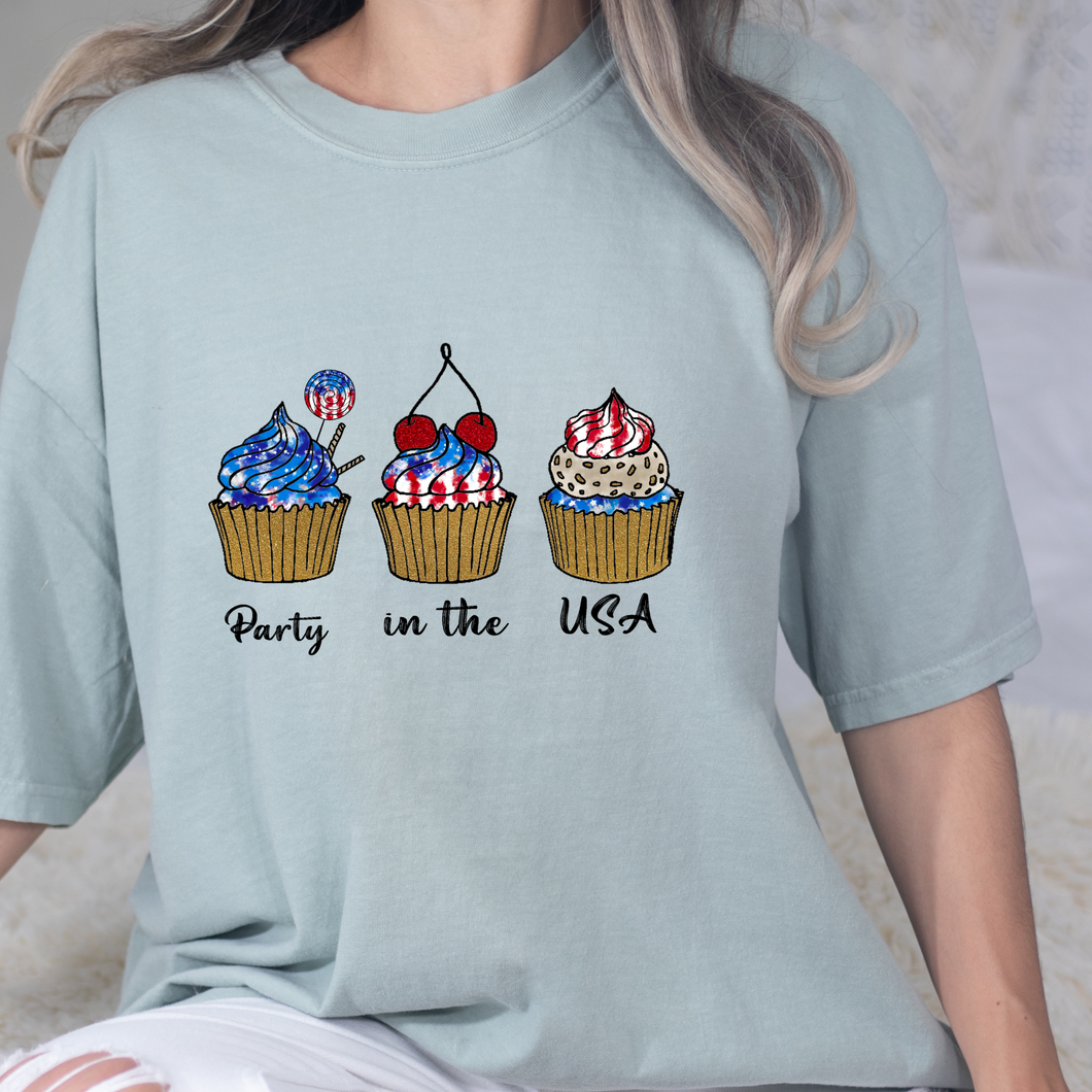 Patriotic Cupcakes DTF Print