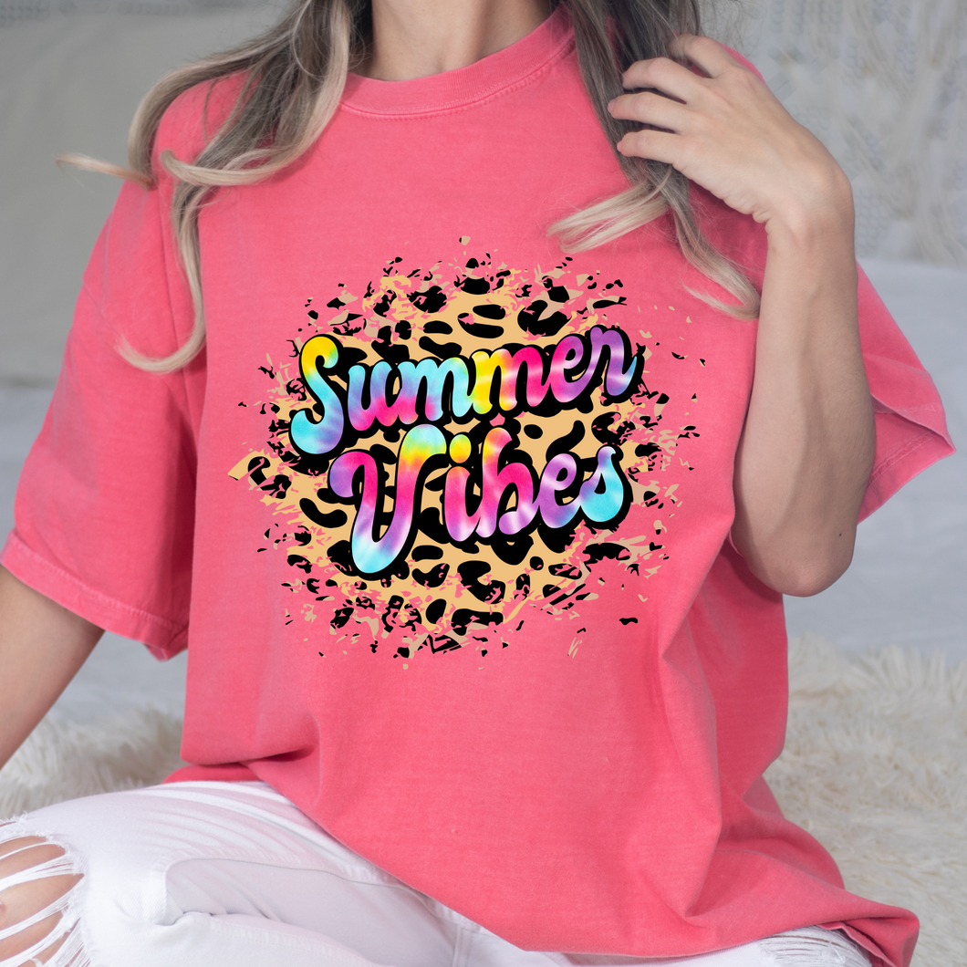 Summer Vibes Cheetah Print DTF Print