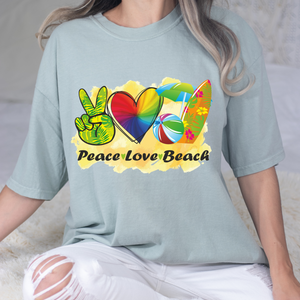 Peace Love Beach DTF Print