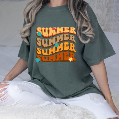 Summer Wavy Font DTF Print