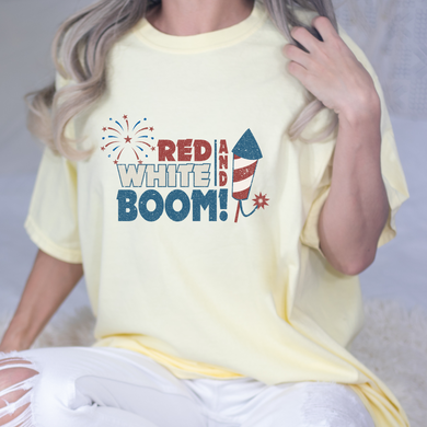Red White And Boom DTF Print
