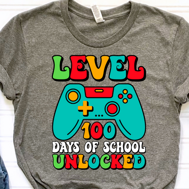 Level 100 Days Unlocked DTF Print