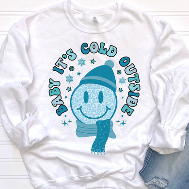 Its Cold Smiley Face DTF Print