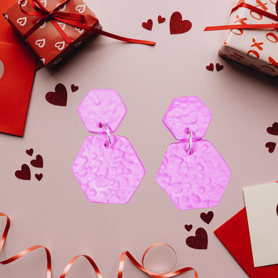 Dear Valentine Studs Earrings- Pink