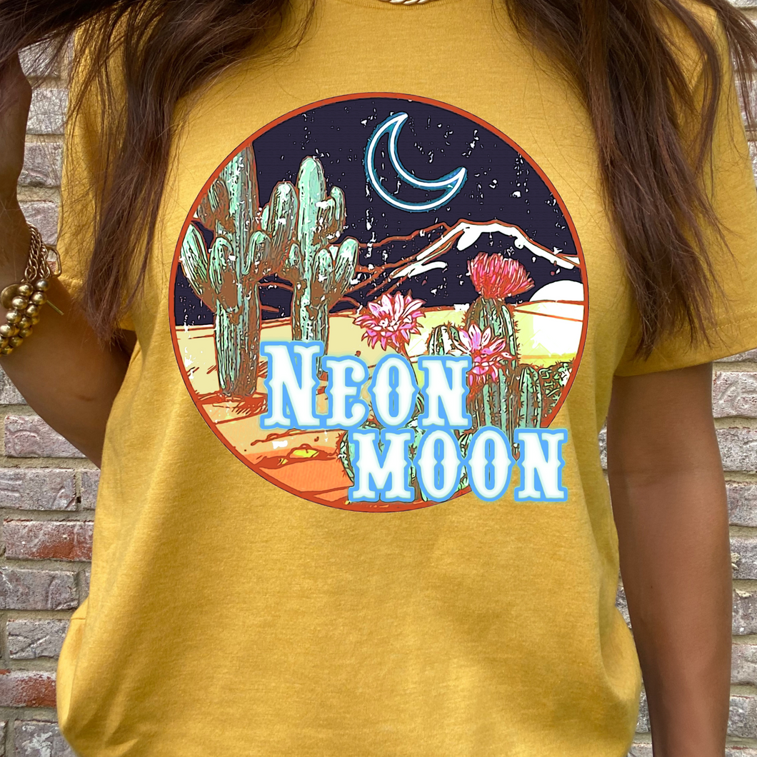 Neon Moon DTF Print