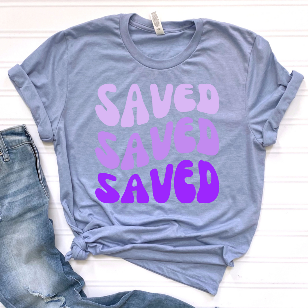 Saved in Purple DTF Print