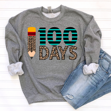 100 Days Leopard DTF Print
