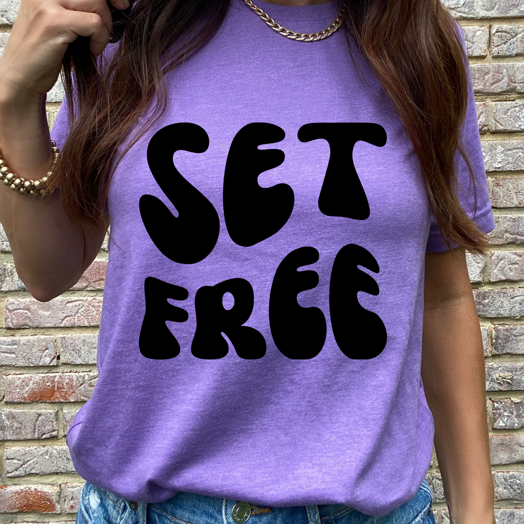 Set Free in Black DTF Print