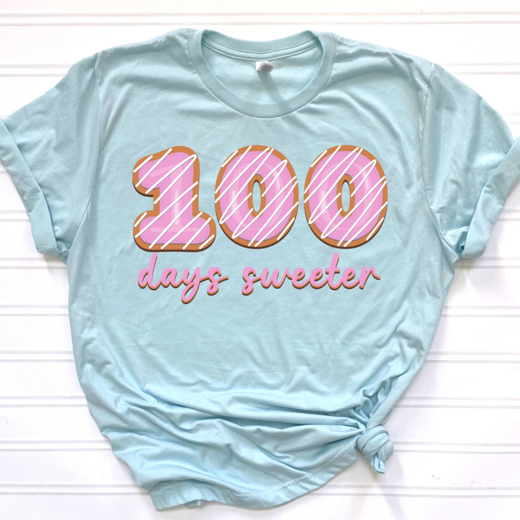 100 days Sweeter Pink DTF Print