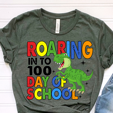 Roaring into 100 days of School DTF Print