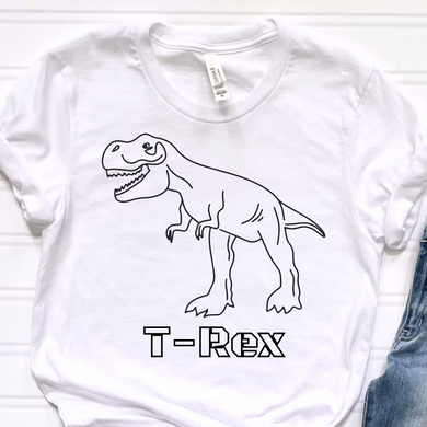 T-Rex Coloring DTF Print