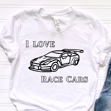 Race Cars Coloring DTF Print