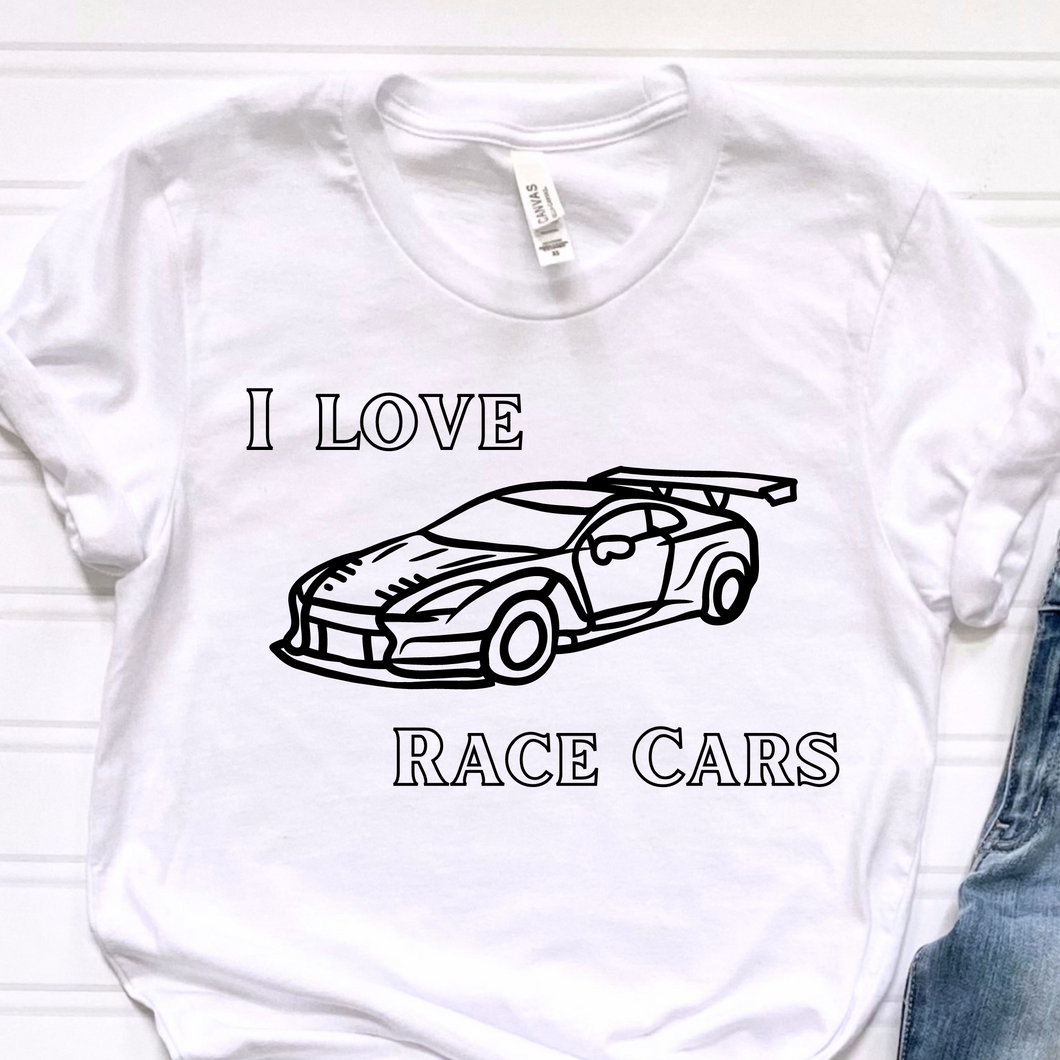 Race Cars Coloring DTF Print