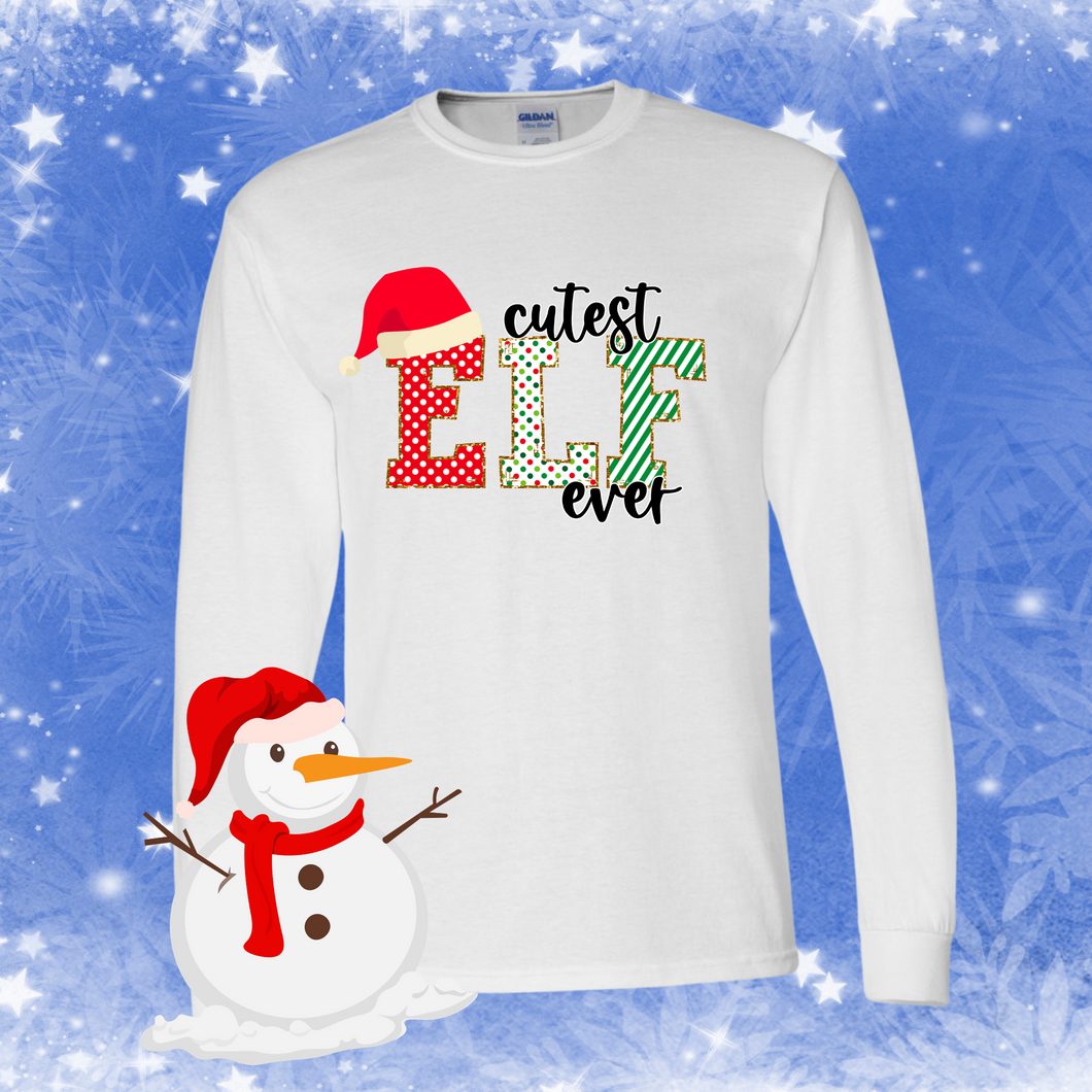 Cutest Elf Ever DTF Print