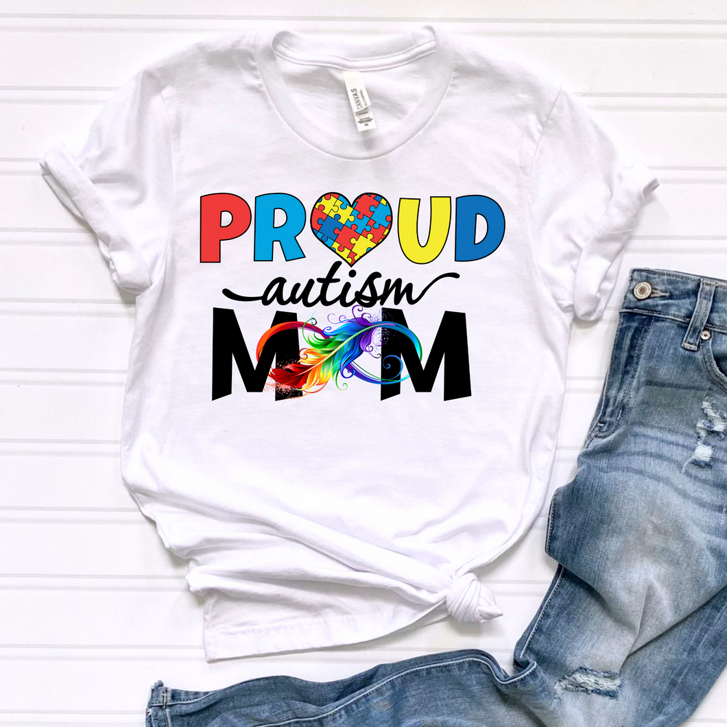 Autism Proud Mom DTF Print