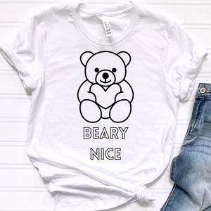 Beary Nice Coloring DTF Print