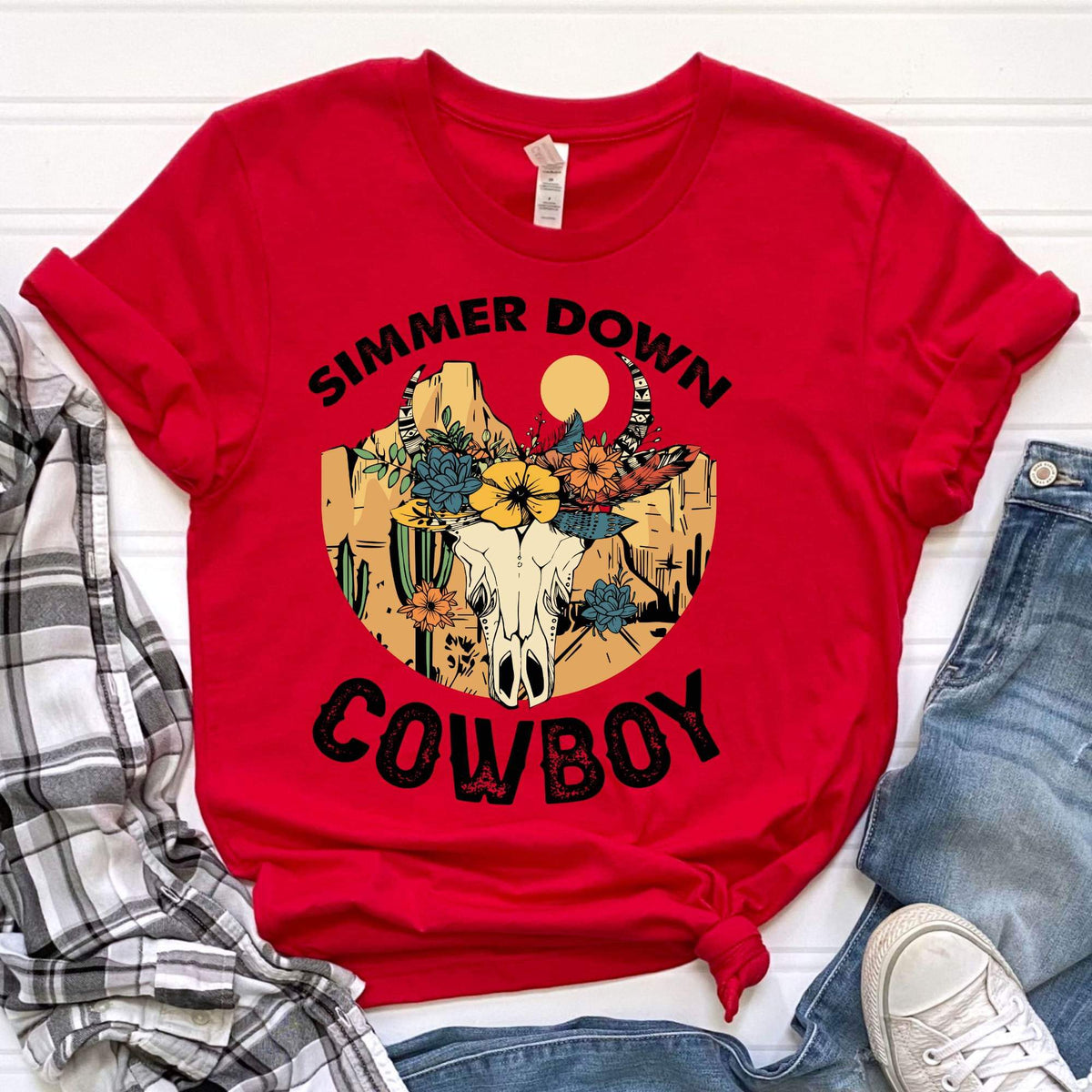 Simmer Down Cowboy DTF Print – Crawford Country Store